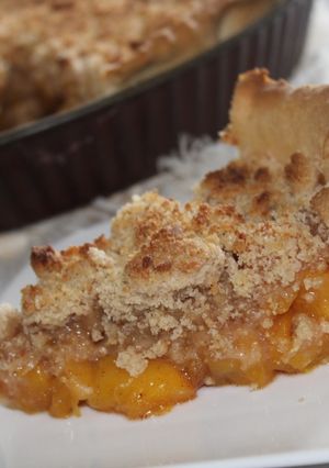 Une photo de Tarte crumble aux pèches