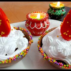 A picture of Chocolate Diya Dessert.