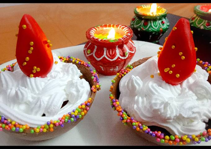 Recipe of Perfect Chocolate Diya Dessert