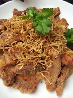 Hình của món Thịt ba chỉ chiên.