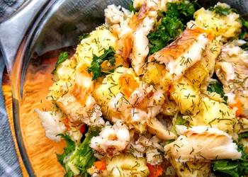 How to Cook Appetizing Summery Potato Salad With A Fish Twist