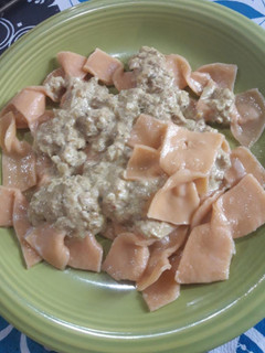 Una foto de Pastas al morrón ~
