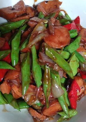 Foto resep Sosis Buncis Lada Hitam Simple Banget