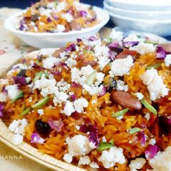 A picture of Zarda Pulav / Meetha Chawal.