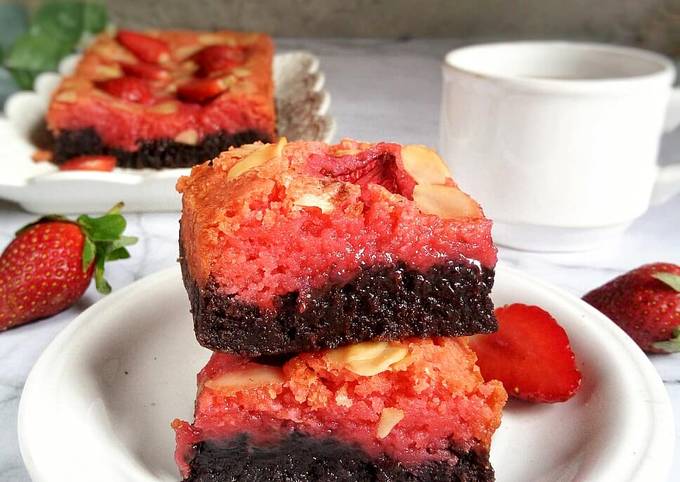 Cara Gampang Membuat Strawberry Brownies yang Enak