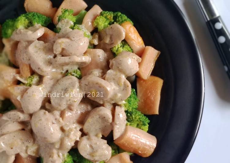 Resep Brokoli Sosis Saus Jamur | Langkah Membuat Brokoli Sosis Saus Jamur Yang Lezat Sekali