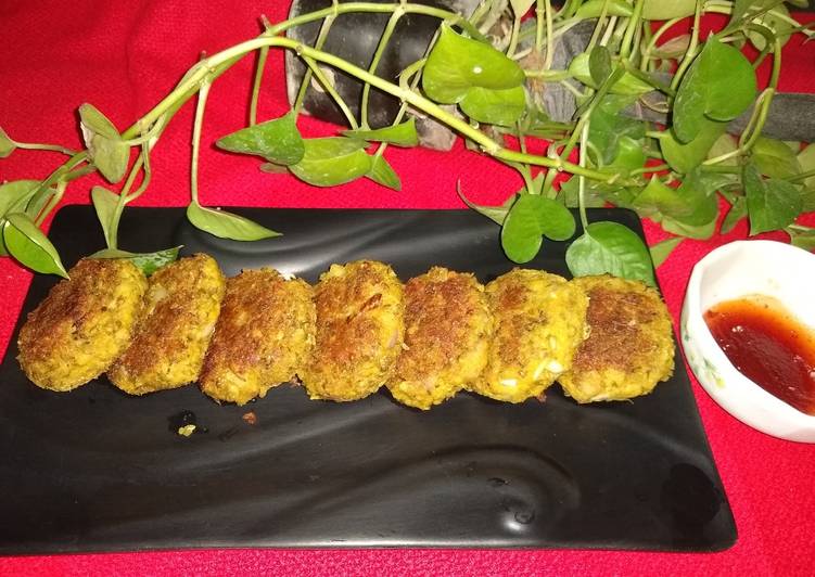 Whole moong dal oats kabab