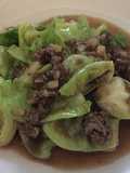 Quick and simple Baby Kailan with ground beef