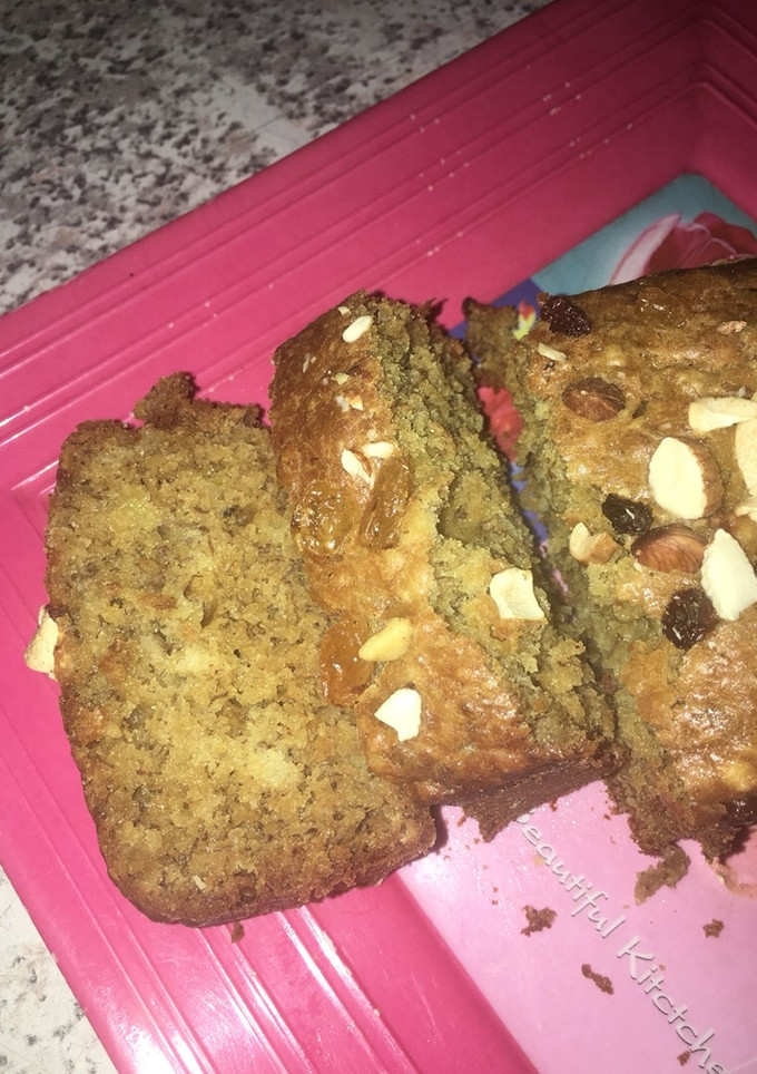 A picture of Banana bread soft and moist.