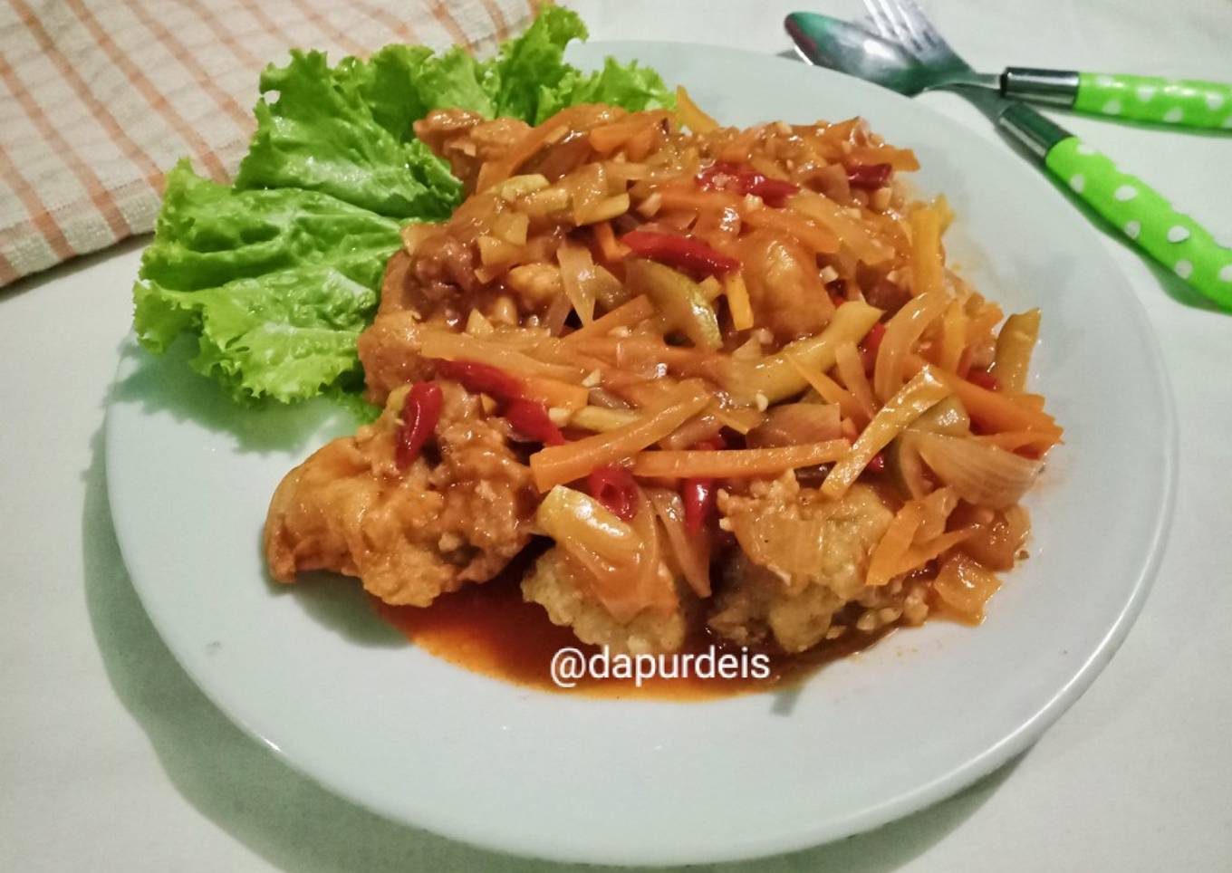 Koloke Ayam Saus Asam Manis