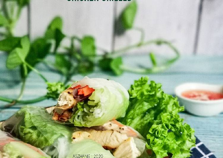 Cara Memasak Ayam Chicken Grilled Vietnam Spring Roll Sedap 11 Bahan Aneka Resepi Enak