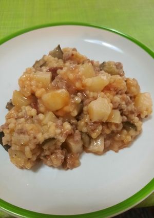 Cukkinis húsos tarhonya, gluténmentes recept fotója