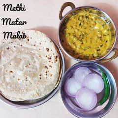 Methi Matar Malai A picture of Methi Matar Malai.