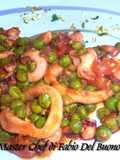 Totani con Piselli, Pomodorini e Granella di Pistacchio di Bronte