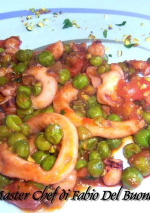 Foto di Totani con Piselli, Pomodorini e Granella di Pistacchio di Bronte