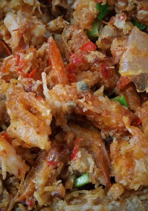 Foto resep Udang Masak Telur Pedas