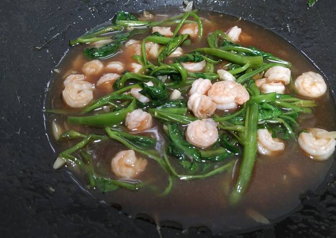 Mudah Banget Masakan Resep Cah kangkung udang