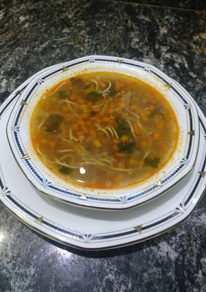 Una foto de Sopa de lentejas marroquí
