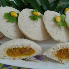 A picture of Stuff idli with chutney.