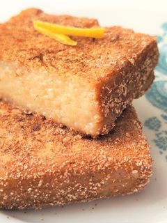 Una foto de "Leche Frita" Vegana y sin azúcar
