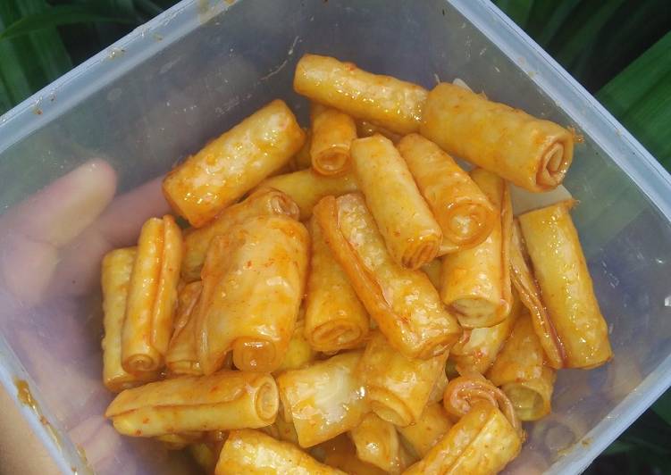 Keripik kriuk kriuk pedas manis😉