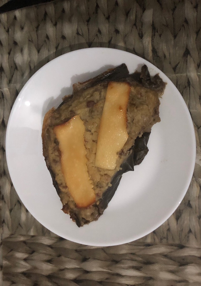 Una foto de Berenjenas rellenas de bechamel con bacon