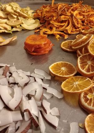 عکسی از دستور میوهای خشک تو میوه خشک کن