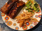 Una foto de costillas sin horno