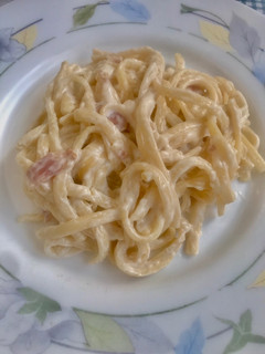 Una foto de Spaghettis a la carbonara