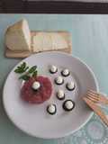 Tartare di Tonno Pinna Gialla con Sfere di Pecorino