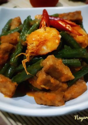 Foto resep Sambal Goreng Kacang Panjang, Tempe & Udang