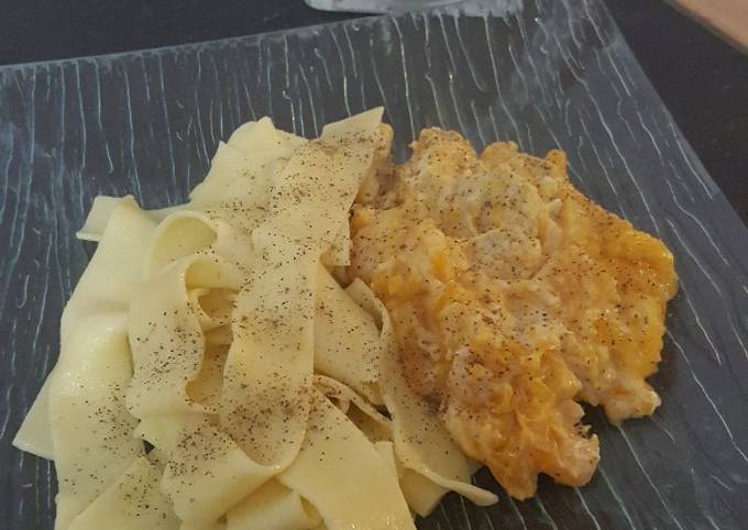 Escalopes de poulet à la sauce potimaron