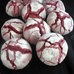 Red Velvet Crinkle Cookies A picture of Red Velvet Crinkle Cookies.
