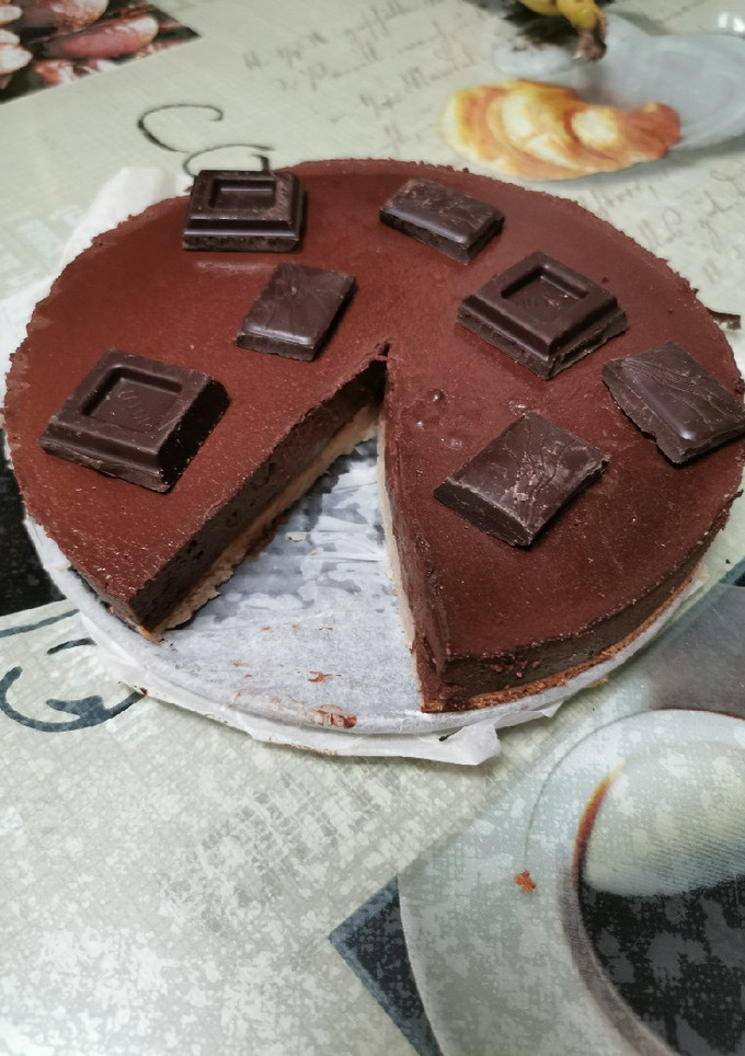 Una foto de Tarta de chocolate negro ''fit''