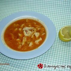 A picture of Rodoula's chicken soup.