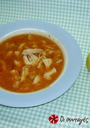 A picture of Rodoula's chicken soup.
