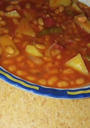 صورة لوصفة فاصوليا بيضا بالطماطم