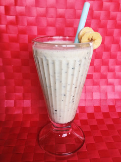 Una foto de Batido de plátano y fruta de la pasión