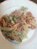 Revuelto de setas con pastrami