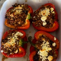 Vegetarian Stuffed Peppers A picture of Vegetarian Stuffed Peppers.