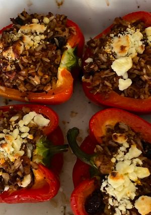 A picture of Vegetarian Stuffed Peppers.