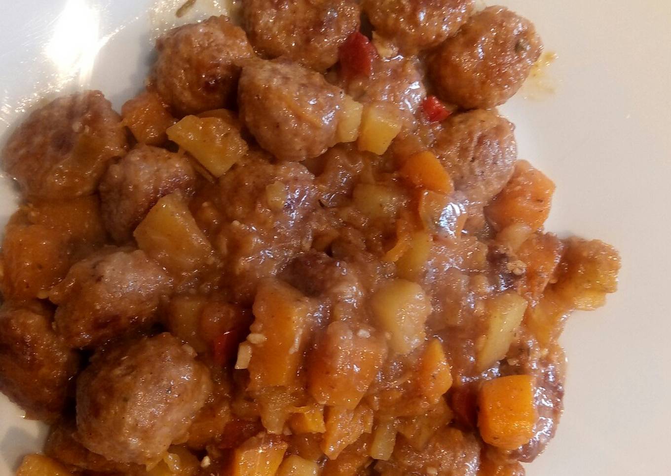 Albóndigas a la jardinera