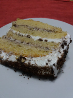 Una foto de Torta de bizcocho con helado