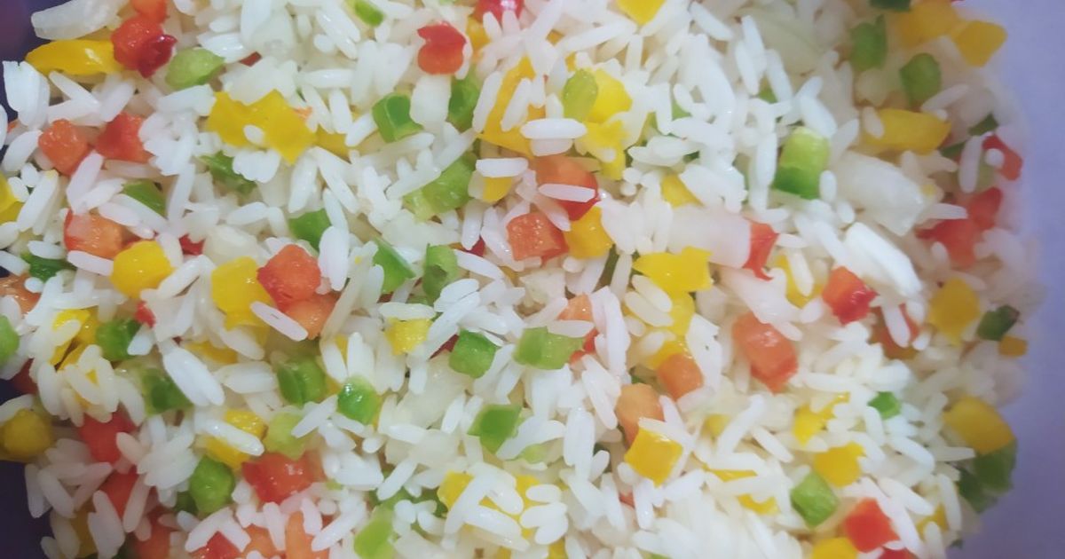 Arroz Primaveral con verduras frescas.