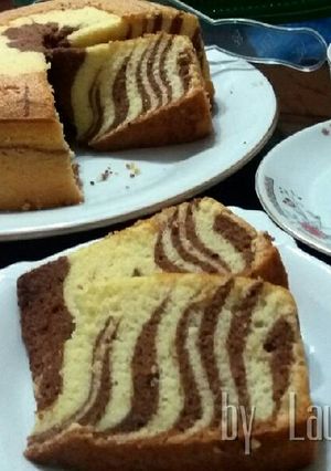 Foto resep Zebra Cake Putel 5 Bahan