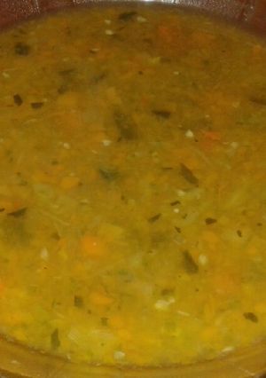 Una foto de Caldo riquísimo de vegetales