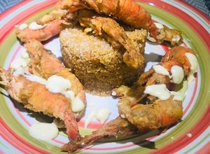 Una foto de Quinua picante con camarones