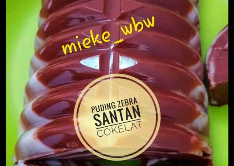 Puding Zebra Santan Cokelat