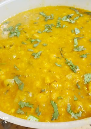 A picture of Chana dal with bottle gourd.