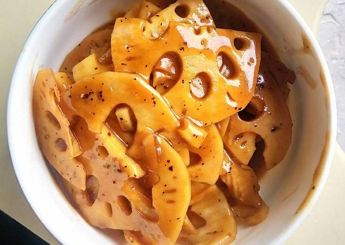 Recipe of Jamie Oliver Healthy Sweet Sour Lotus Root